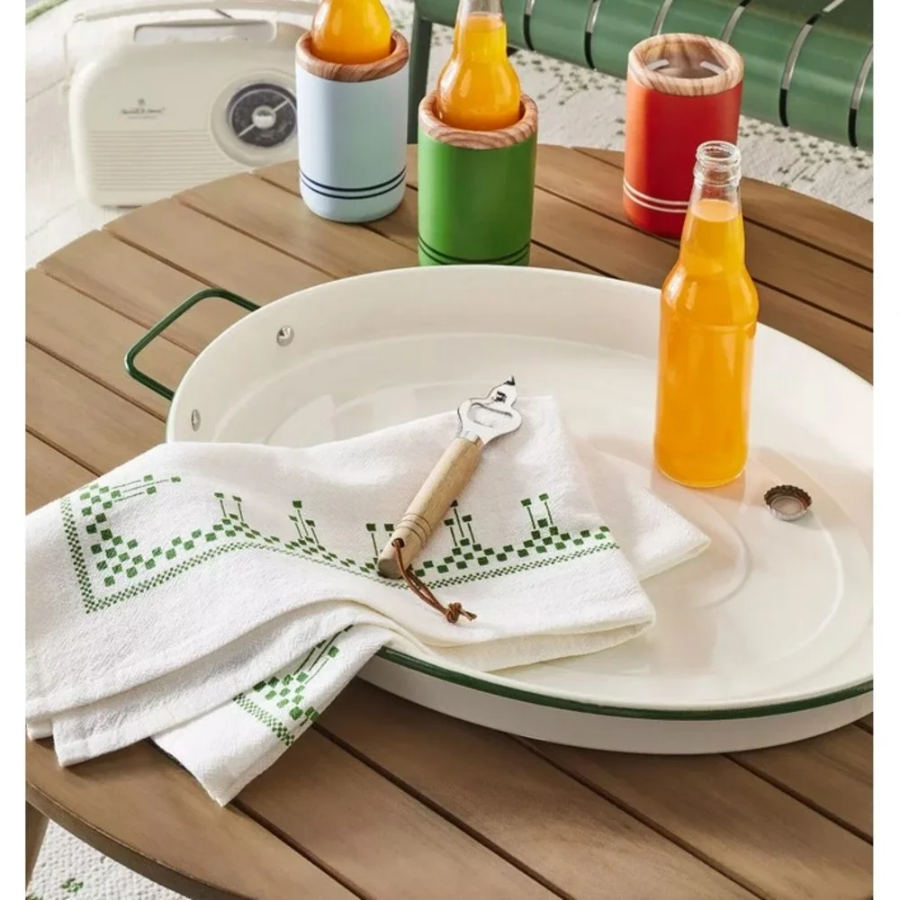 Hearth & Hand Magnolia Flour Sack Kitchen Towel Dishtowel Arts Crafts‎ Geo Green